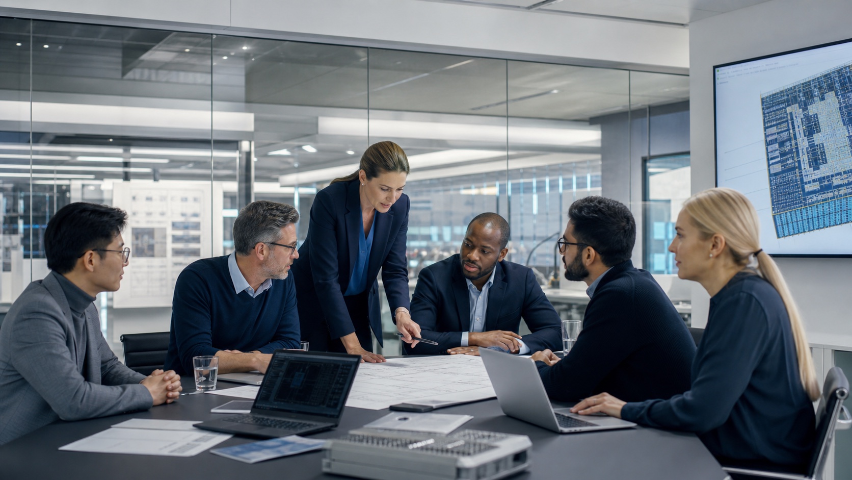 Team in a design review