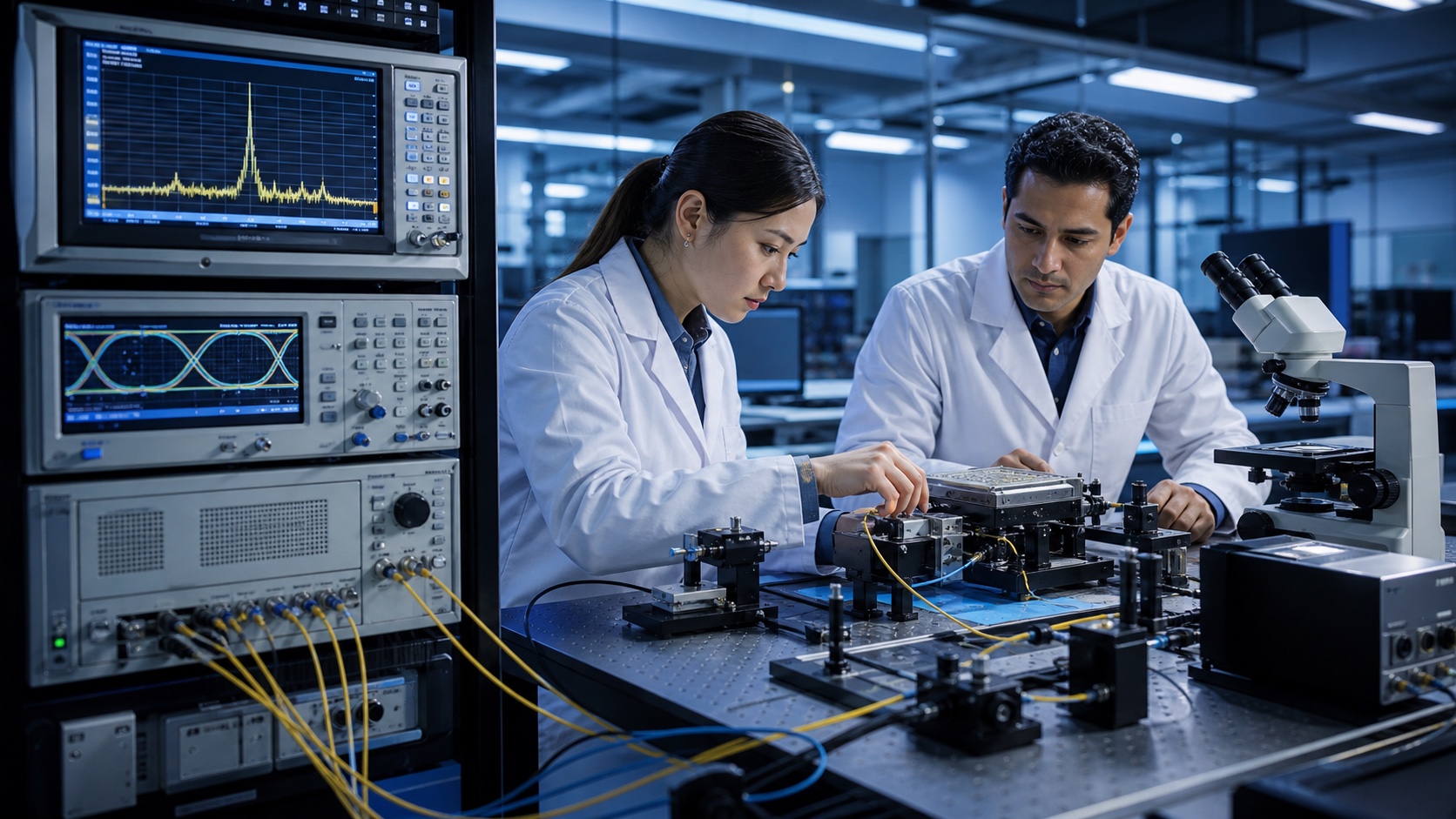 Optical module test bench
